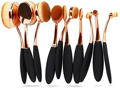Nuobo Oval Foundation Makeup Brush Sets Powder Blusher Toothbrush Curve Cosmetic Brushes Tool Kits Rose Gold(Pack of 10)
Nuobo Oval Foundation Makeup Brush Sets Powder Blusher Toothbrush Curve Cosmetic Brushes Tool Kits Rose Gold(Pack of 10)