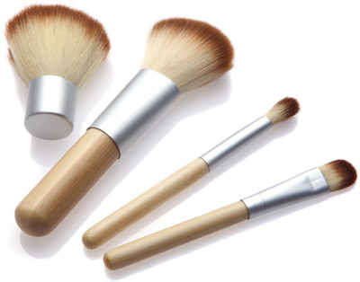 House of Quirk Bamboo Makeup Brush Set, 4 Pieces(Pack of 4)