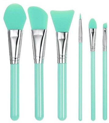 Anself 6Pcs Silicone Makeup Brush Set Facial Mask Foundation Brushes Eyeshadow Eyebrow Kit(Pack of 6)