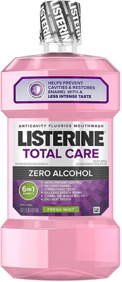 Listerine Total Care Alcohol-Free Anticavity Mouthwash, 6 Benefit Fluoride Mouthwash for Bad Breath and Enamel Strength, Fresh Mint Flavor, 1 L (Pack of 2) - Fresh Mint(1 L)
Listerine Total Care Alcohol-Free Anticavity Mouthwash, 6 Benefit Fluoride Mouthwash for Bad Breath and Enamel Strength, Fresh Mint Flavor, 1 L (Pack of 2) - Fresh Mint(1 L)
