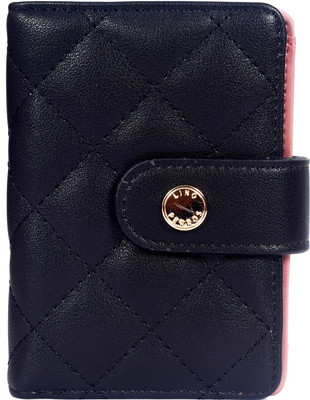 Lino Perros Women Black Artificial Leather Wallet(6 Card Slots)