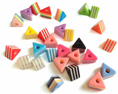 Aumni Crafts Resin Jewellery Making Beads Striped 12mm Triangle Mixed Colors (Pack of 60 grams, 100 beads)
Aumni Crafts Resin Jewellery Making Beads Striped 12mm Triangle Mixed Colors (Pack of 60 grams, 100 beads)
