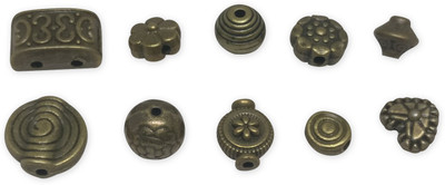 Aumni Crafts Jewellery Making Metal Alloy Bead Spacers Mixed Size 10-Shape Combo Antique Bronze Color (Pack of 100 pieces)
Aumni Crafts Jewellery Making Metal Alloy Bead Spacers Mixed Size 10-Shape Combo Antique Bronze Color (Pack of 100 pieces)