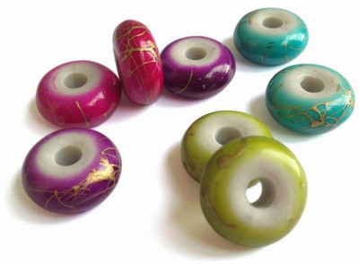 Aumni Crafts Jewellery Making Acrylic Beads Painted 18x8mm Rondelle Mixed Colors (Pack of 100 grams, 64 beads)
Aumni Crafts Jewellery Making Acrylic Beads Painted 18x8mm Rondelle Mixed Colors (Pack of 100 grams, 64 beads)