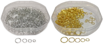 Aumni Crafts Jewellery Making Metal Iron Jump Rings Mixed Size Round Silver & Gold Color Combo (Pack of 100 grams, 1000 + pieces)
Aumni Crafts Jewellery Making Metal Iron Jump Rings Mixed Size Round Silver & Gold Color Combo (Pack of 100 grams, 1000 + pieces)