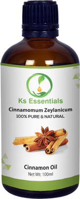 Ks Essentials 100% Pure Cinnamon Pure Natural Essential Oil Steam Distilled (Cinnamomum zeylanicum)(100 ml)