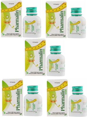 PHARMALIN Capsule, Pack of 100 Herbal Capsules – Lasts Up To 2.5 Months - Pack of 5(20 g)
PHARMALIN Capsule, Pack of 100 Herbal Capsules – Lasts Up To 2.5 Months - Pack of 5(20 g)