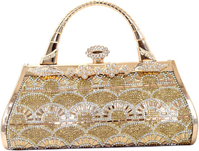 Chouhan Stylish Party Gold Clutch