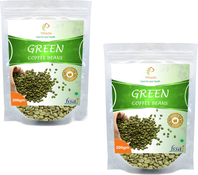 Vihado 100% Pure & Natural Green Coffee Beans/ 2 Pack of 200g (Total 400g) Instant Coffee 400 g(Pack of 2, Green Coffee Flavoured)
Vihado 100% Pure & Natural Green Coffee Beans/ 2 Pack of 200g (Total 400g) Instant Coffee 400 g(Pack of 2, Green Coffee Flavoured)