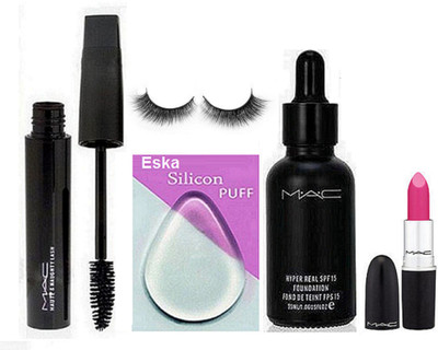 eska Silicon Puff , Mac Hyper Real foundation, Haute And Naughty Blam Mascara, Candy Yum-yum Lipstick, Eyelashes(Set of 5)
eska Silicon Puff , Mac Hyper Real foundation, Haute And Naughty Blam Mascara, Candy Yum-yum Lipstick, Eyelashes(Set of 5)