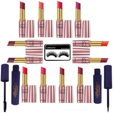 catherine eyelashes, lakme 9to5 lipstick pack of 12 with mac padma eyeliner & Mascara(Set of 15)
catherine eyelashes, lakme 9to5 lipstick pack of 12 with mac padma eyeliner & Mascara(Set of 15)