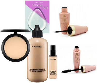 Power point Slicon Puff&Mac Studio Fix Compact&Mac Face&Body Foundation & Mac Pro Long Wear Concealer and Lakme 9 to 5 Eyeliner & Mascara(Set of 6)
Power point Slicon Puff&Mac Studio Fix Compact&Mac Face&Body Foundation & Mac Pro Long Wear Concealer and Lakme 9 to 5 Eyeliner & Mascara(Set of 6)