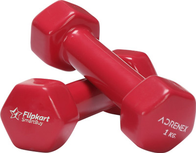 Flipkart SmartBuy Adrenex Pair of 1kg Vinyl coated Dumbbells(2 kg)