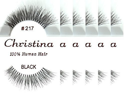 Christina 100 Human Hair False Eyelashes(Pack of 1)