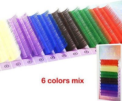Bodermincer Scala Lashes 12 Rows 6 Colors Thickness 0.10 C Curl Individual Mink Eyelash Extension Rainbow Colored Eyelashes Natural Mix Tray(Pack of 1)
Bodermincer Scala Lashes 12 Rows 6 Colors Thickness 0.10 C Curl Individual Mink Eyelash Extension Rainbow Colored Eyelashes Natural Mix Tray(Pack of 1)