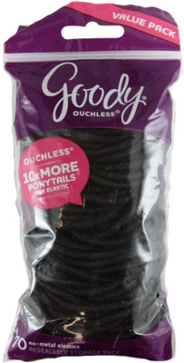 Goody Ouchless Elastic Hair Bands, No-metal, Black, 70 count Hair Band(Black)
Goody Ouchless Elastic Hair Bands, No-metal, Black, 70 count Hair Band(Black)