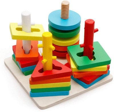Shanbuyers Wooden Geometric Board Blocks Disk Four Column Set Montessori Shape Color Match Intelligence Game Educational Puzzle Toys for Kids 3+ years (Multi-Color)(Multicolor)
Shanbuyers Wooden Geometric Board Blocks Disk Four Column Set Montessori Shape Color Match Intelligence Game Educational Puzzle Toys for Kids 3+ years (Multi-Color)(Multicolor)
