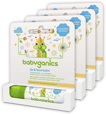 Babyganics Organic Lip and Face Balm, Fragrance Free, 0.25oz Stick (Pack of 4) NA(Pack of: 4, 7 g)
Babyganics Organic Lip and Face Balm, Fragrance Free, 0.25oz Stick (Pack of 4) NA(Pack of: 4, 7 g)