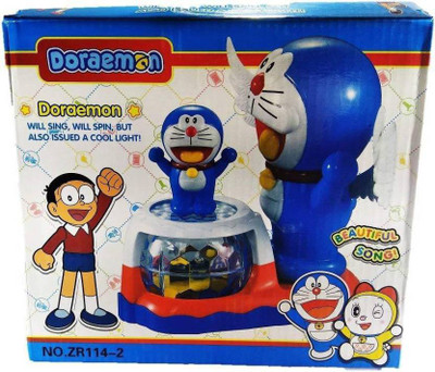 China Cartoon Character Toys with Spin Light Multicolour for 3+ Kids(Blue)