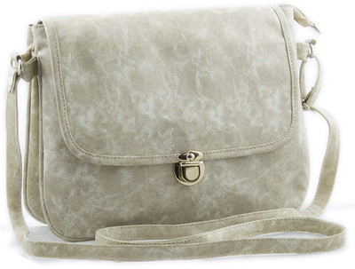 VOAKA Women Casual Green Genuine Leather Sling Bag