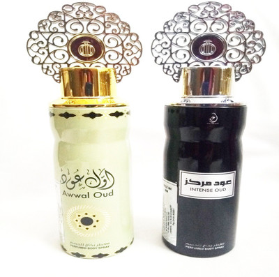 ARABIYAT AWWAL OUD AND INTENSE OUD Perfume Body Spray - For Men & Women(400 ml, Pack of 2)
ARABIYAT AWWAL OUD AND INTENSE OUD Perfume Body Spray - For Men & Women(400 ml, Pack of 2)