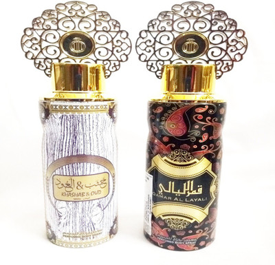 ARABIYAT KHASHAB AND OUD WHITE AND QAMAR AL LAYALI Perfume Body Spray - For Men & Women(400 ml, Pack of 2)
ARABIYAT KHASHAB AND OUD WHITE AND QAMAR AL LAYALI Perfume Body Spray - For Men & Women(400 ml, Pack of 2)