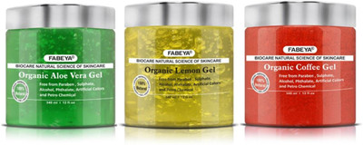 Fabeya Biocare Organic Aloevera and Lemon and Coffee Gel 340ML each-Pack of 3-No Paraben(340 ml)
Fabeya Biocare Organic Aloevera and Lemon and Coffee Gel 340ML each-Pack of 3-No Paraben(340 ml)