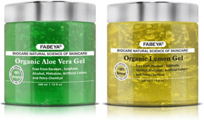 Fabeya Biocare Organic Aloevera and Lemon Gel 340ML each-Pack of 2-No Paraben(340 ml)
Fabeya Biocare Organic Aloevera and Lemon Gel 340ML each-Pack of 2-No Paraben(340 ml)