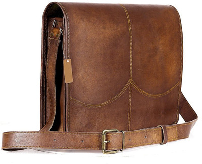 Super Men Formal Brown Leatherette Sling Bag