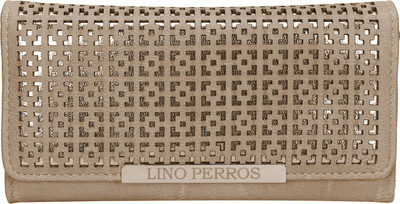 Lino Perros Women White Artificial Leather Wallet(11 Card Slots)