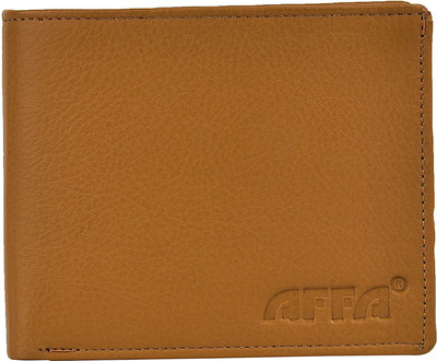 AFFA Men Casual Tan Genuine Leather Wallet(7 Card Slots)