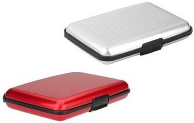 Bincy 123 (Pack of 2) 6 Card Holder(Set of 2, Red, White)
