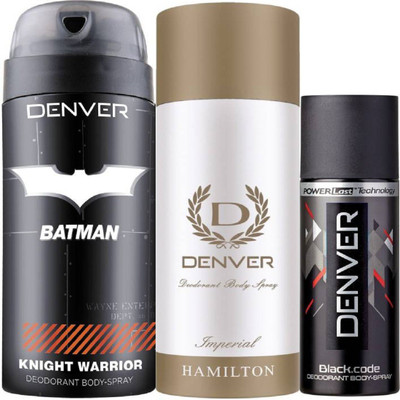 Denver Batman Knight Warrior Deo 150 Ml + Deo Imperial 165ML + Deo Black code Nano 50Ml Deodorant Spray - For Men(365 ml, Pack of 3)
Denver Batman Knight Warrior Deo 150 Ml + Deo Imperial 165ML + Deo Black code Nano 50Ml Deodorant Spray - For Men(365 ml, Pack of 3)