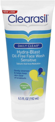 Clearasil Daily Clear Sensitive Acne Face Wash and Hydra-blast Oil-Free Sensitive Face Wash, 6.5 Ounce Face Wash(192 ml)
Clearasil Daily Clear Sensitive Acne Face Wash and Hydra-blast Oil-Free Sensitive Face Wash, 6.5 Ounce Face Wash(192 ml)