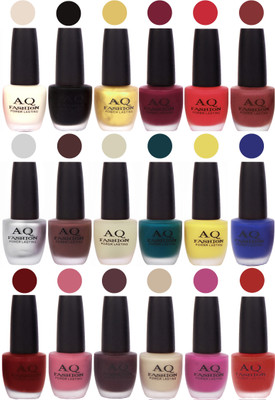 AQ Fashion Velvet Matte Nail Polish 18 Pcs Combo Set No. 81123 Multicolor(Pack of 18)
AQ Fashion Velvet Matte Nail Polish 18 Pcs Combo Set No. 81123 Multicolor(Pack of 18)