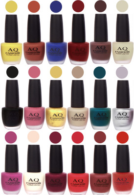 AQ Fashion Velvet Matte Nail Polish 18 Pcs Combo Set No. 81175 Multicolor(Pack of 18)
AQ Fashion Velvet Matte Nail Polish 18 Pcs Combo Set No. 81175 Multicolor(Pack of 18)