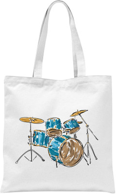 Rawbags Rawbags'Drums'-White tote bag Multipurpose Bag(White, 5 L)