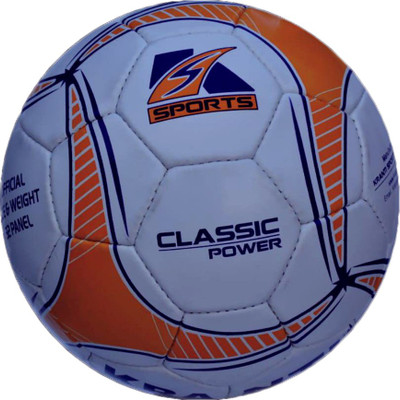 Kranti CLASSIC POWER Football - Size: (Pack of 1, White, Orange, White 15