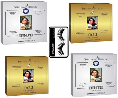 DAZZLING Eyeleshes & shahnaz husain Gold facial kit & shahnaz husain Dimond facial kit(Set of 5)
DAZZLING Eyeleshes & shahnaz husain Gold facial kit & shahnaz husain Dimond facial kit(Set of 5)