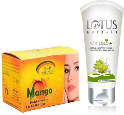 Pink Root MANGO BLEACH 250G WITH LOTUS OIL CONTROL FACEWASH(Set of 2) 
Pink Root MANGO BLEACH 250G WITH LOTUS OIL CONTROL FACEWASH(Set of 2)
