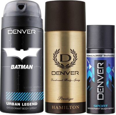 Denver Batman Urban Legend Deo 150 Ml + Deo Prestige 165ML + Deo Blue Sports Nano 50ML Deodorant Spray - For Men(365 ml, Pack of 3)
Denver Batman Urban Legend Deo 150 Ml + Deo Prestige 165ML + Deo Blue Sports Nano 50ML Deodorant Spray - For Men(365 ml, Pack of 3)