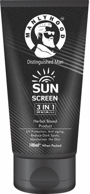MANLYHOOD SUNSCREEN - SPF 60 PA+++(100 ml)