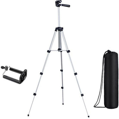 casadomani Tripod-3110 Adjustable Aluminum High Quality Lightweight Camera Stand With Three-Dimensional Head & Quick Release Plate For Video Cameras, Portable Tripod With Mobile Holder Clip Holder Tripod(Silver & Black, Supports Up to 1500)
casadomani Tripod-3110 Adjustable Aluminum High Quality Lightweight Camera Stand With Three-Dimensional Head & Quick Release Plate For Video Cameras, Portable Tripod With Mobile Holder Clip Holder Tripod(Silver & Black, Supports Up to 1500)