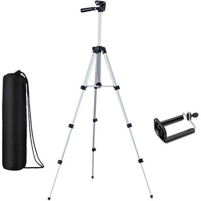 casadomani Tripod-3110 Adjustable Aluminum High Quality Lightweight Camera Stand With Three-Dimensional Head & Quick Release Plate For Video Cameras, Portable Tripod With Mobile Holder Tripod(Silver & Black, Supports Up to 1500)
casadomani Tripod-3110 Adjustable Aluminum High Quality Lightweight Camera Stand With Three-Dimensional Head & Quick Release Plate For Video Cameras, Portable Tripod With Mobile Holder Tripod(Silver & Black, Supports Up to 1500)