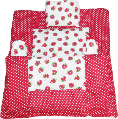 Krishna Kids Toys Cotton Bedding Set(Red)