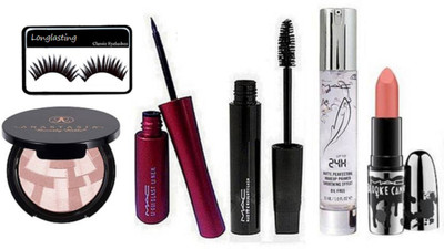 longlasting Eyelashes,Mac Up To 24H Smoothing Effect Face Primer Gel 40 ml,Liquid Last Eyeliner,Waterproof Mascara,Matte Finish Lipstick with Anastasia Beverly Hills Illuminator(Set of 6)
longlasting Eyelashes,Mac Up To 24H Smoothing Effect Face Primer Gel 40 ml,Liquid Last Eyeliner,Waterproof Mascara,Matte Finish Lipstick with Anastasia Beverly Hills Illuminator(Set of 6)