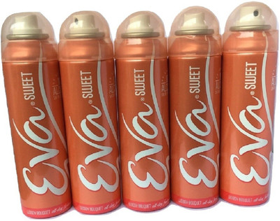 EVA SWEET PACK OF 5 Body Spray - For Women(625 ml, Pack of 5)