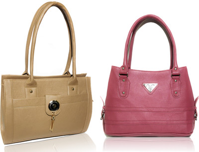 AZED Collections Shoulder Bag(Khaki, Purple)