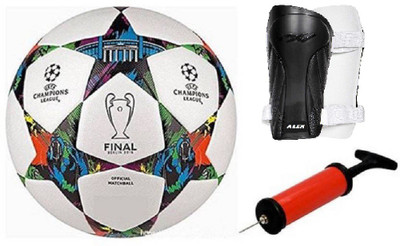 ALEN Multistar WC Football + ShinGaurd+ Air Pump Kit Football Kit