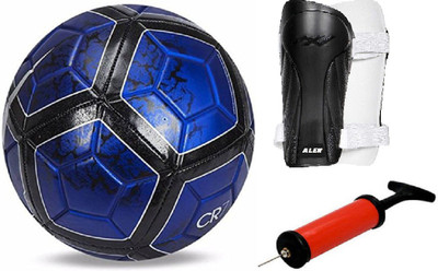ALEN RC 7 Blue Football + ShinGaurd+ Air Pump Kit Football Kit
